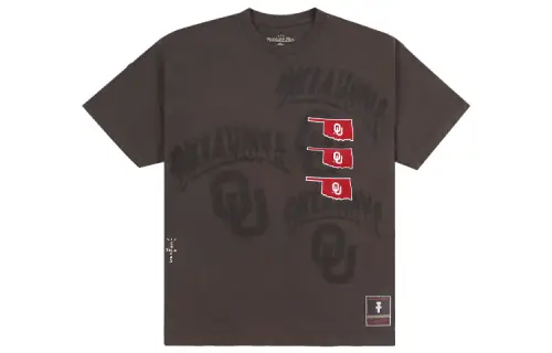 Travis Scott X Mitchell & Ness Oklahoma Sooners Seal T Shirt