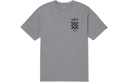 Vans T Shirts Men's Gray Crew Neck Moderate Straight Fit