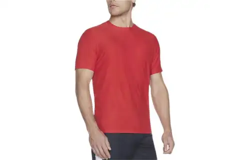 Skechers Pro Club 102 T Shirts Men's Red Crew Neck Moderate Straight Fit