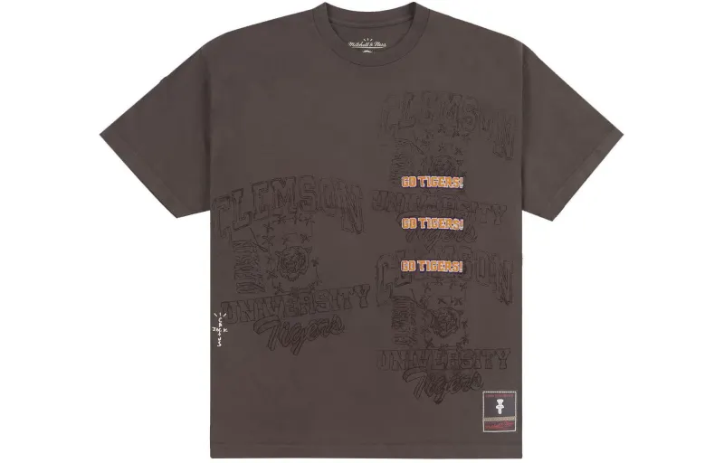 Travis Scott X Mitchell & Ness Clemson Tigers Seal T Shirt