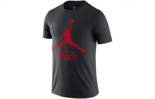 Jordan NBA Collaboration Houston Rockets Essential T Shirt Houston Rockets Men's Black