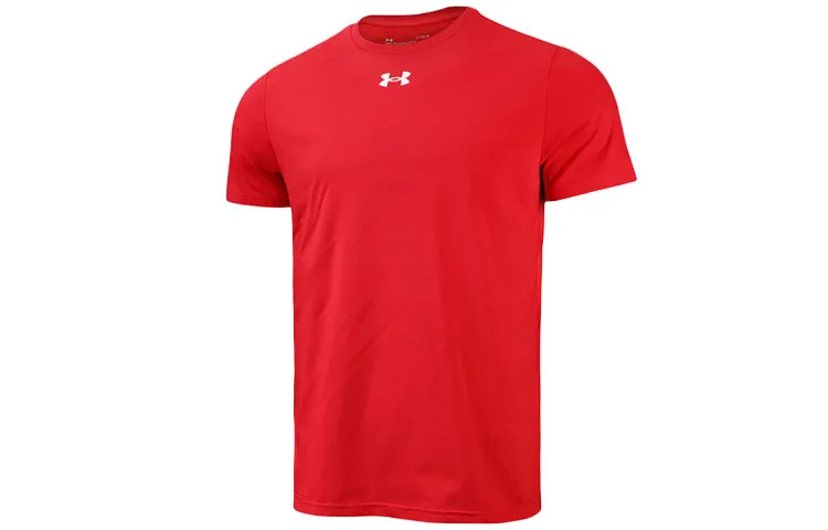 Under Armour T-Shirts Men's Red Crew Neck Moderate