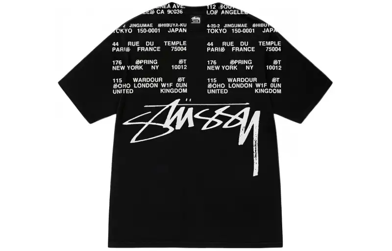 Stussy Locations Pigment Dyed T shirt