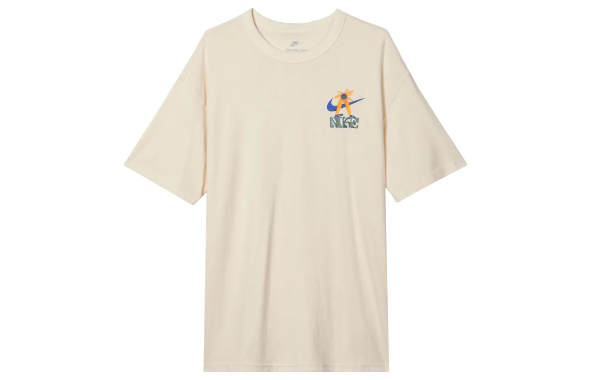 Nike T-Shirts Men's Solid Color Crew Neck Moderate Straight Fit