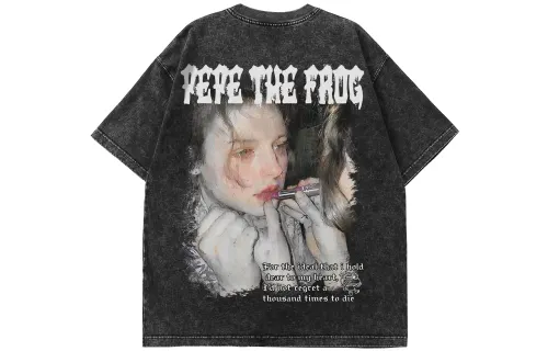 Pepe The Frog T Shirts Unisex Crew Neck Moderate Straight Fit