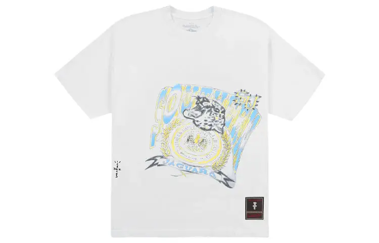 Travis Scott X Mitchell & Ness Southern University Jaguars Hand Drawn T Shirt