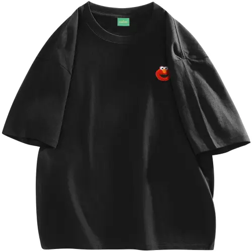 SESAME STREET Three dimensional cartoon sesame oil, cotton fashionable T-shirt with a round collar, long-sleeve for men and women, with your logo imprint, oversize, for teenagers