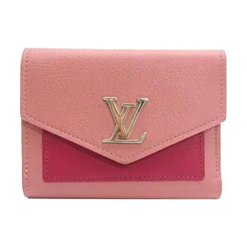 LOUIS VUITTON Mylockme Cow Leather Wallet Women's Rose Pink