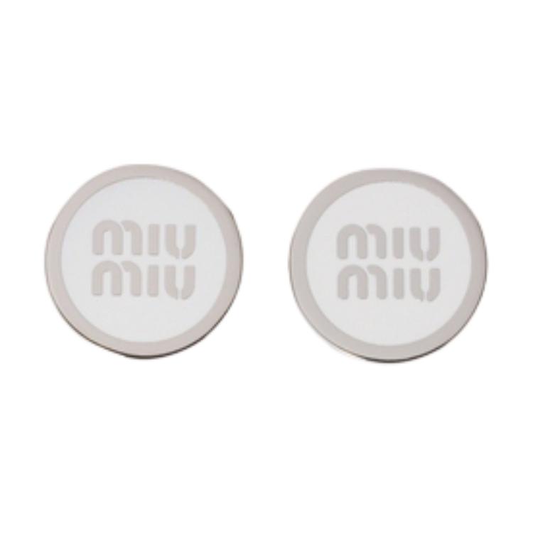 Женские клипсы MIU MIU MIU (белые)