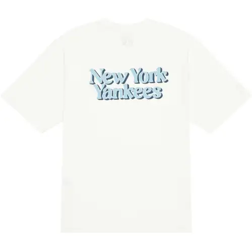 MLB Drop Shoulder Sleeve T-Shirt Unisex White