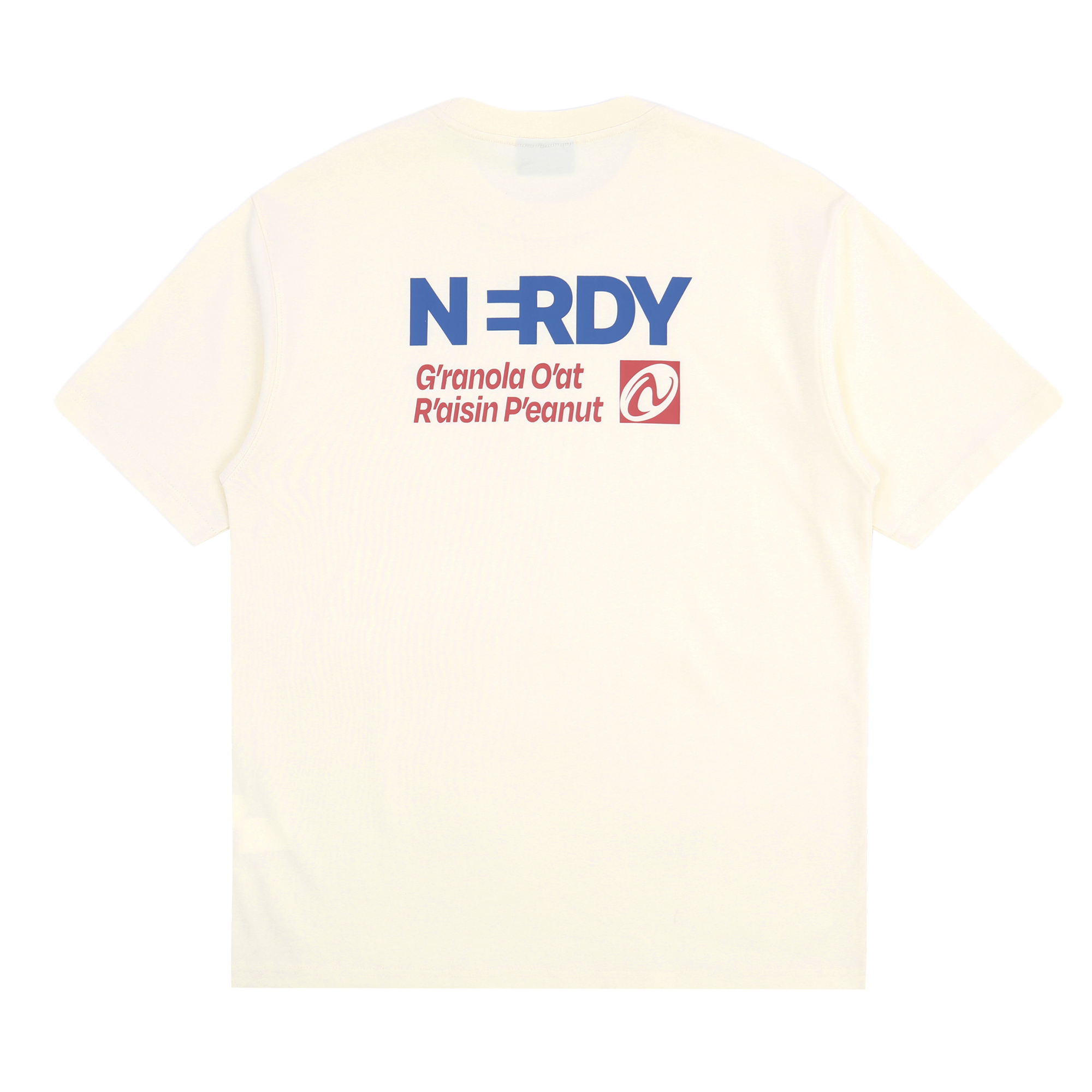 Classic cotton creamy T-shirt with a round collar for men and women, with your logo imprint, oversize, loose straight fit, with short sleeve