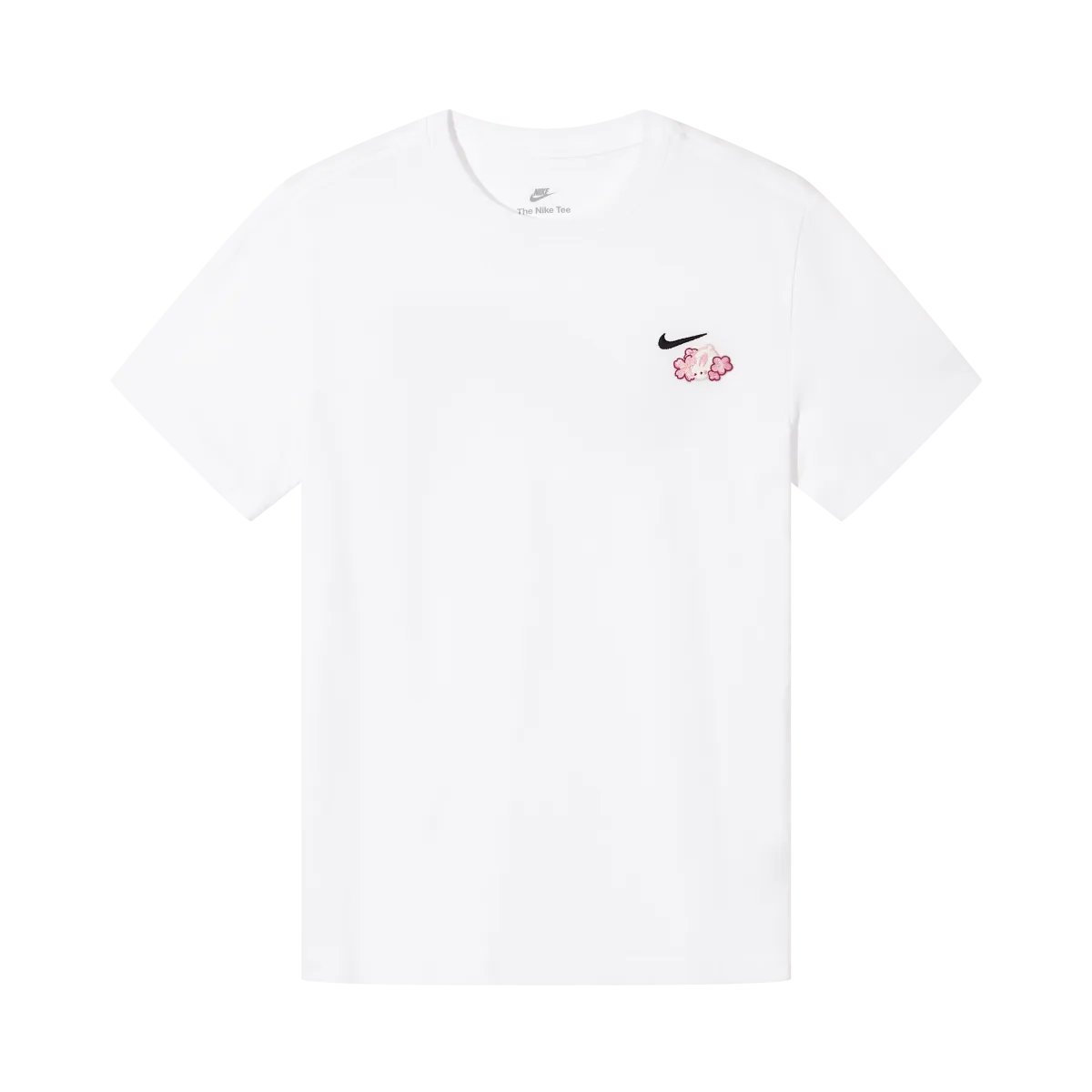 Nike T Shirts Men's White Crew Neck Moderate Straight Fit