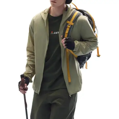 Anta Women's Outdoor Collection Super Light Breathable UV Protection Cooling Sun Protection Clothing Men's Cold Khaki