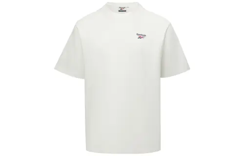 Reebok T Shirts Unisex White Crew Neck Moderate Straight Fit
