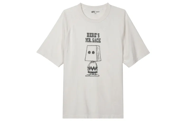 UNIQLO T Shirts Unisex Ivory Crew Neck Moderate Straight Fit