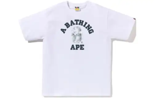 Bape Bleach Check College Tee