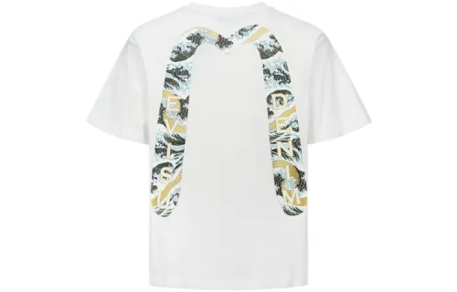 EVISU T Shirts Men's White Crew Neck Moderate Straight Fit