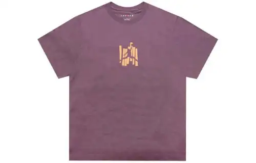 Jordan T Shirts Men's Fuchsia Crew Neck Moderate Straight Fit
