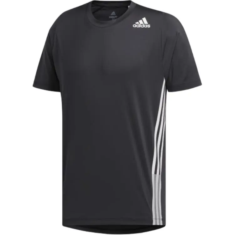 Adidas T-Shirts Men's Black Crew Neck Moderate Straight Fit