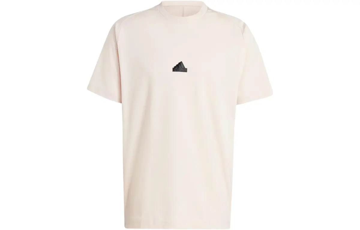 Adidas T-Shirts Men's Beige Crew Neck Moderate Straight Fit