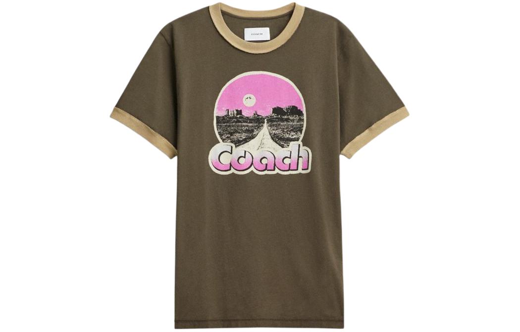 Мужская футболка COACH (коричневая)