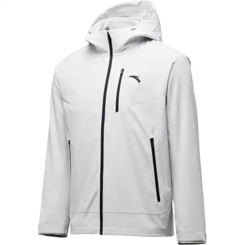 Anta Sports Life Collection Waterproof And Windproof To Keep Warm Windbreaker Jacket Men's Beige Pink Gray