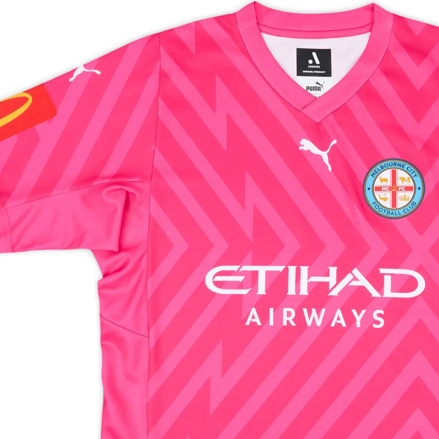 PUMA Melbourne City GK Soccer Jersey Unisex Pink