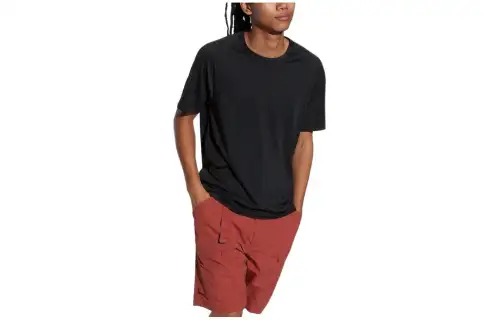 UNIQLO T Shirts Unisex Black Crew Neck Moderate