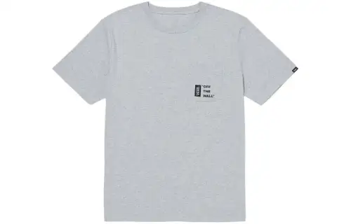 Vans T Shirts Men's Gray Crew Neck Moderate Straight Fit