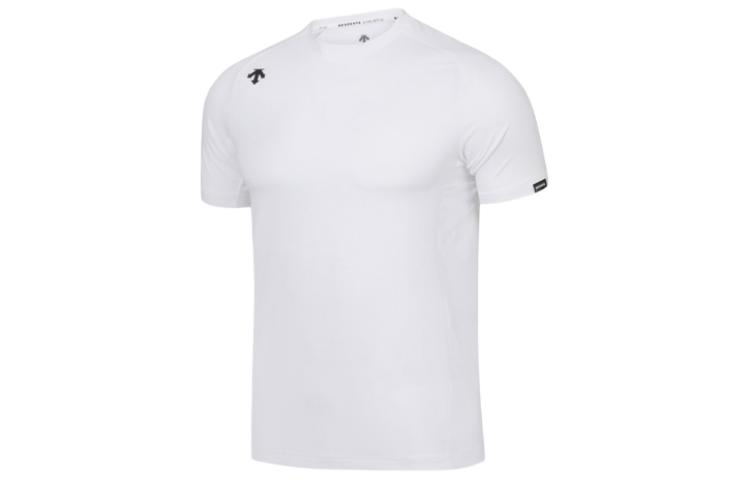 DESCENTE Logo printed moisture-absorbent and quick-drying pullover round neck short-sleeved T-shirt for men