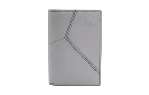 LOEWE Puzzle Cow Leather Card Holder, Wallet Men's Asphalt Gray