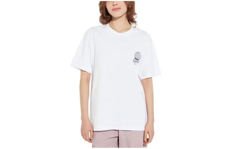 UNIQLO X Doraemon T Shirts Unisex White Crew Neck Moderate