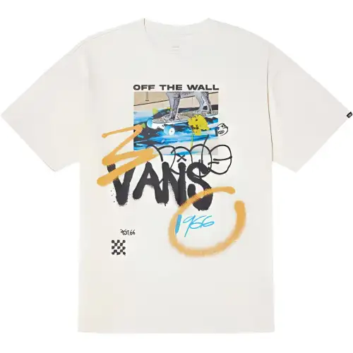 Vans T Shirts Men's White Crew Neck Moderate