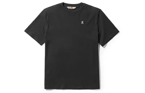Timberland T Shirts Men's Black Crew Neck Moderate Straight Fit