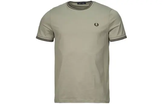 FRED PERRY T Shirt Men's Warm Gray Cardington Brick