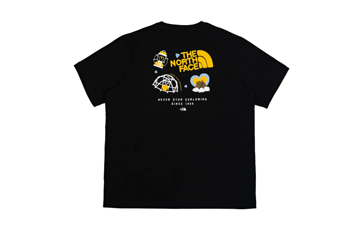 THE NORTH FACE Graffiti Logo Printing T-shirt Black