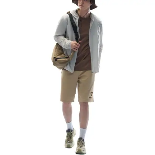 Anta Women's Outdoor Collection Breathable Sun Protection Clothing Men's Light Sand Gray