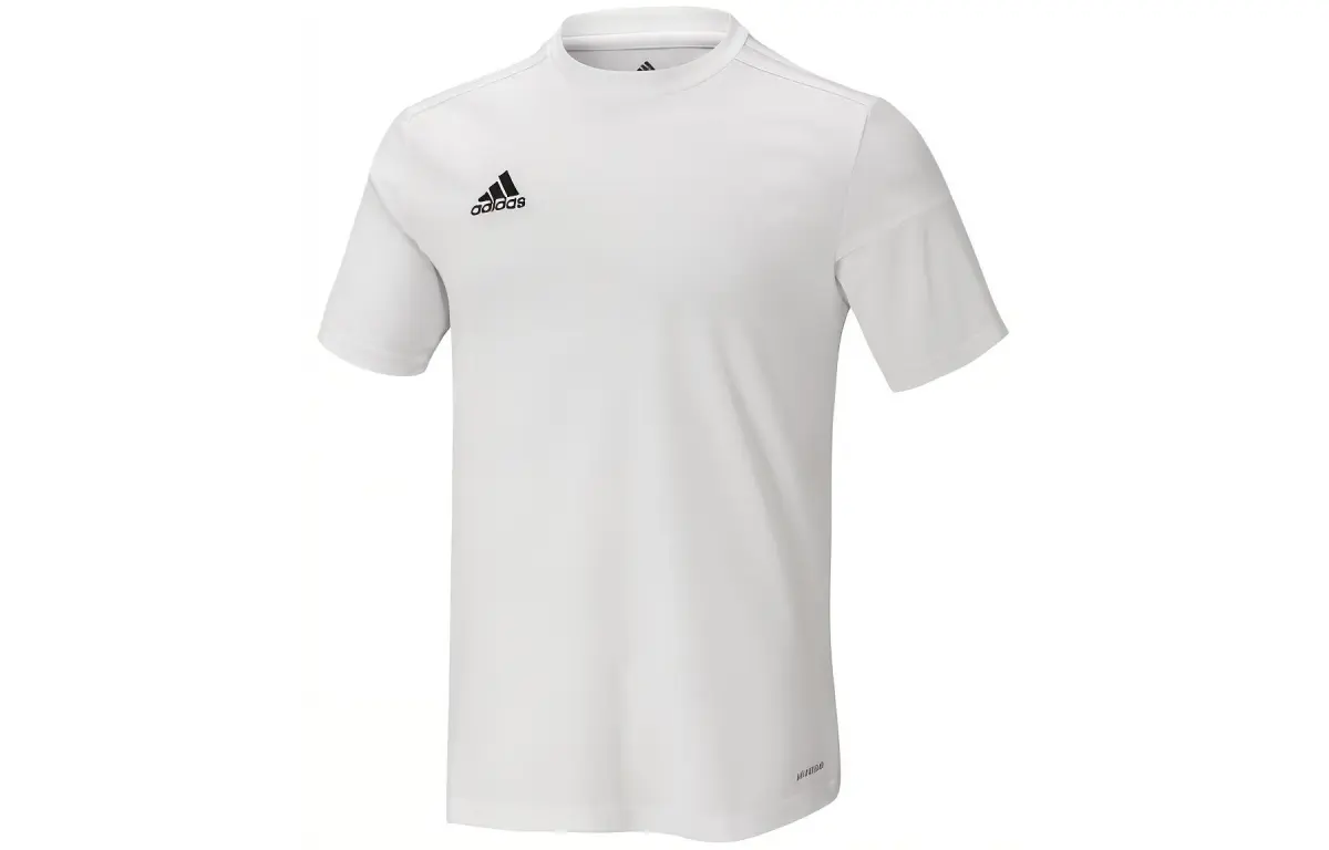 Adidas T-Shirts Men's White Crew Neck Moderate Straight Fit