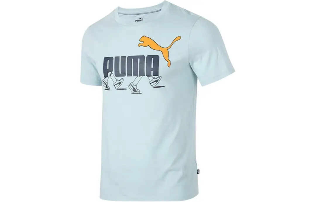 PUMA Set-in Sleeve T-Shirt Men's Light Blue