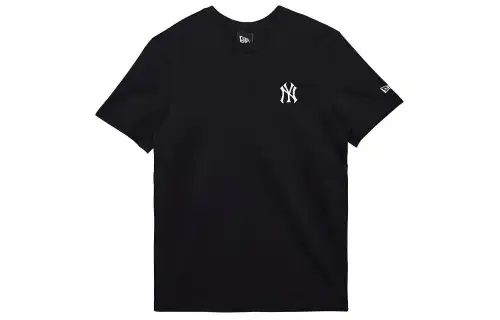 New Era T Shirts Unisex Black Crew Neck Moderate Straight Fit