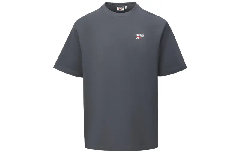 Reebok T Shirt Unisex Charcoal Black