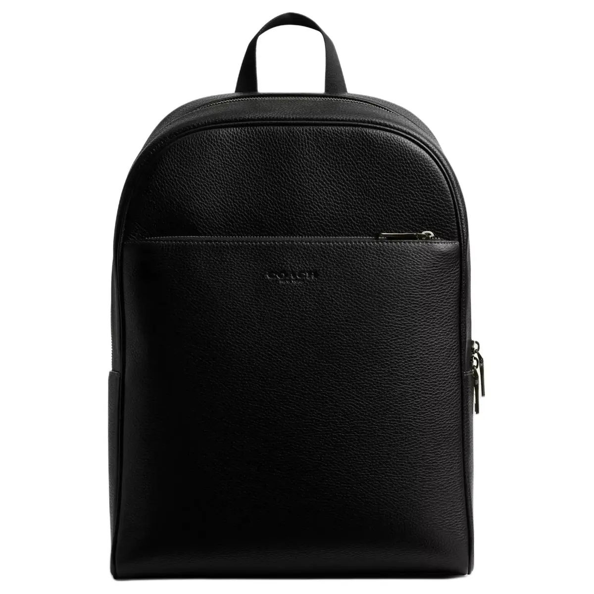 COACH Litchi Grain Leather Backpack Men's Black
