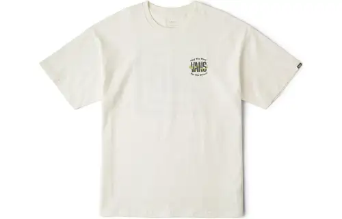 Vans T Shirts Unisex Ecru Crew Neck Moderate