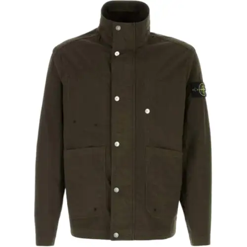 STONE ISLAND High neck Shirt Jacket