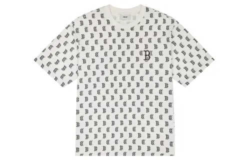 MLB MONOGRAM SS24 T Shirt Unisex Cream