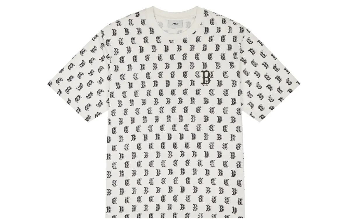 MLB MONOGRAM SS24 T Shirt Unisex Cream