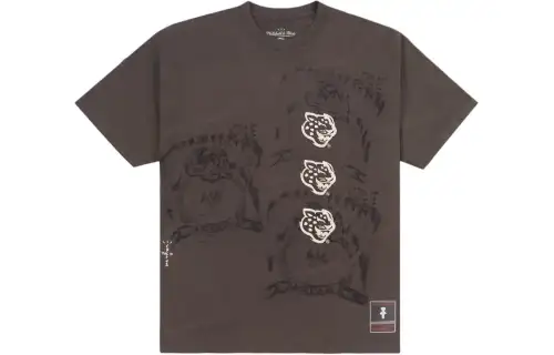 Travis Scott X Mitchell & Ness Boston University Seal T Shirt