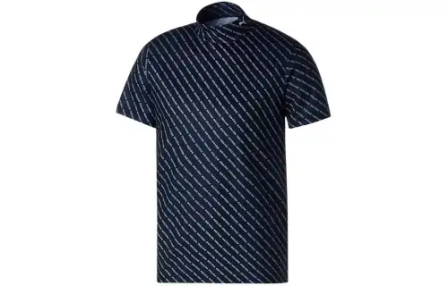 PUMA T Shirts Men's Marine Blue Stand Collar Moderate Other