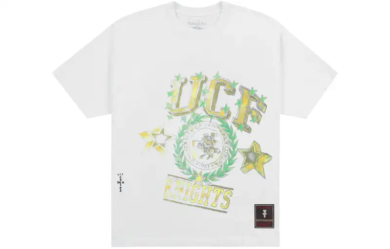 Travis Scott X Mitchell & Ness Ucf Knights Hand Drawn T Shirt