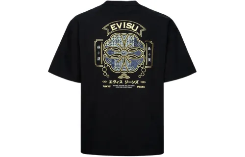 EVISU T Shirts Men's Crew Neck Moderate Straight Fit